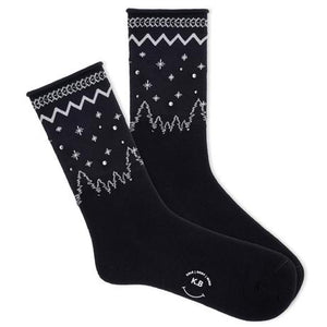 K Bell Winter Sparkle Socks- Black