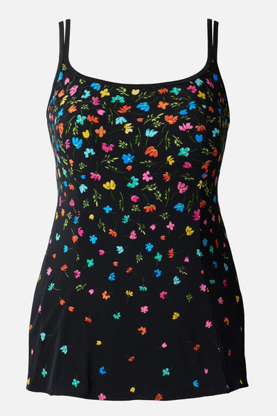 Longitude Princess Seam Swim Dress- Little Flowers