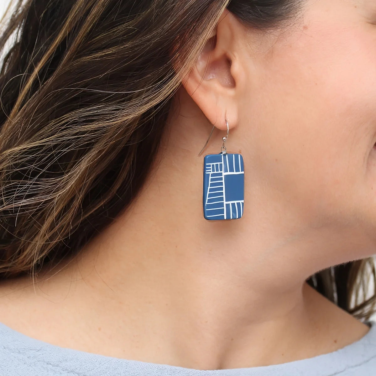 Sylca Blue GeoVibe Earrings