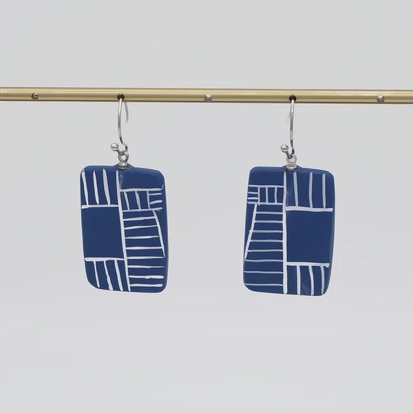 Sylca Blue GeoVibe Earrings