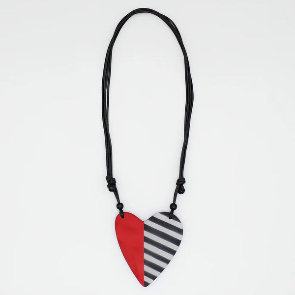 Sylca Anastasia Heart Necklace- Red