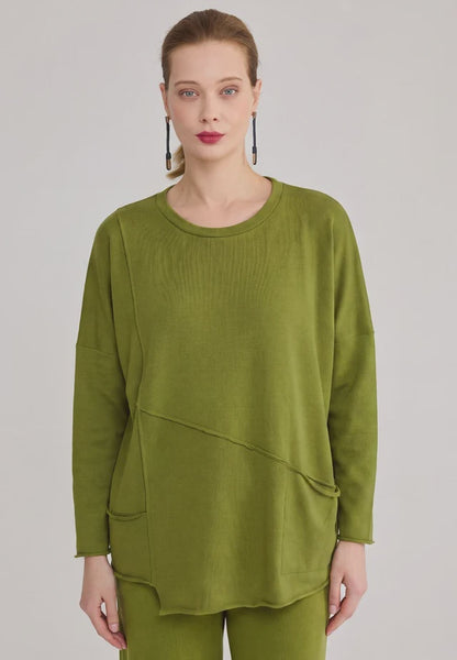 Luuka Alma Brushed Fleece Pullover-Pistachio