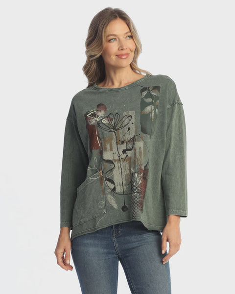 Jess and Jane Mineral Washed French Terry with Pocket