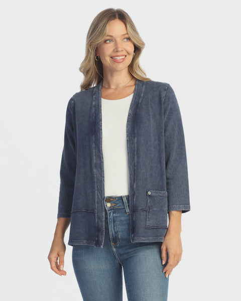 Jess and Jane Terry Spnadex Cardigan- Denim