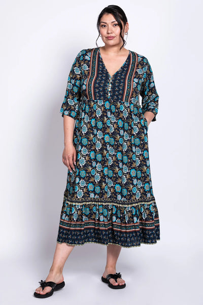 Blue Sky Oma Dress- Woodstock