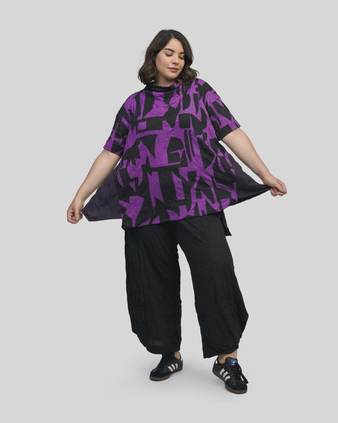 Alembika Fractal Trapeze Top - Violet