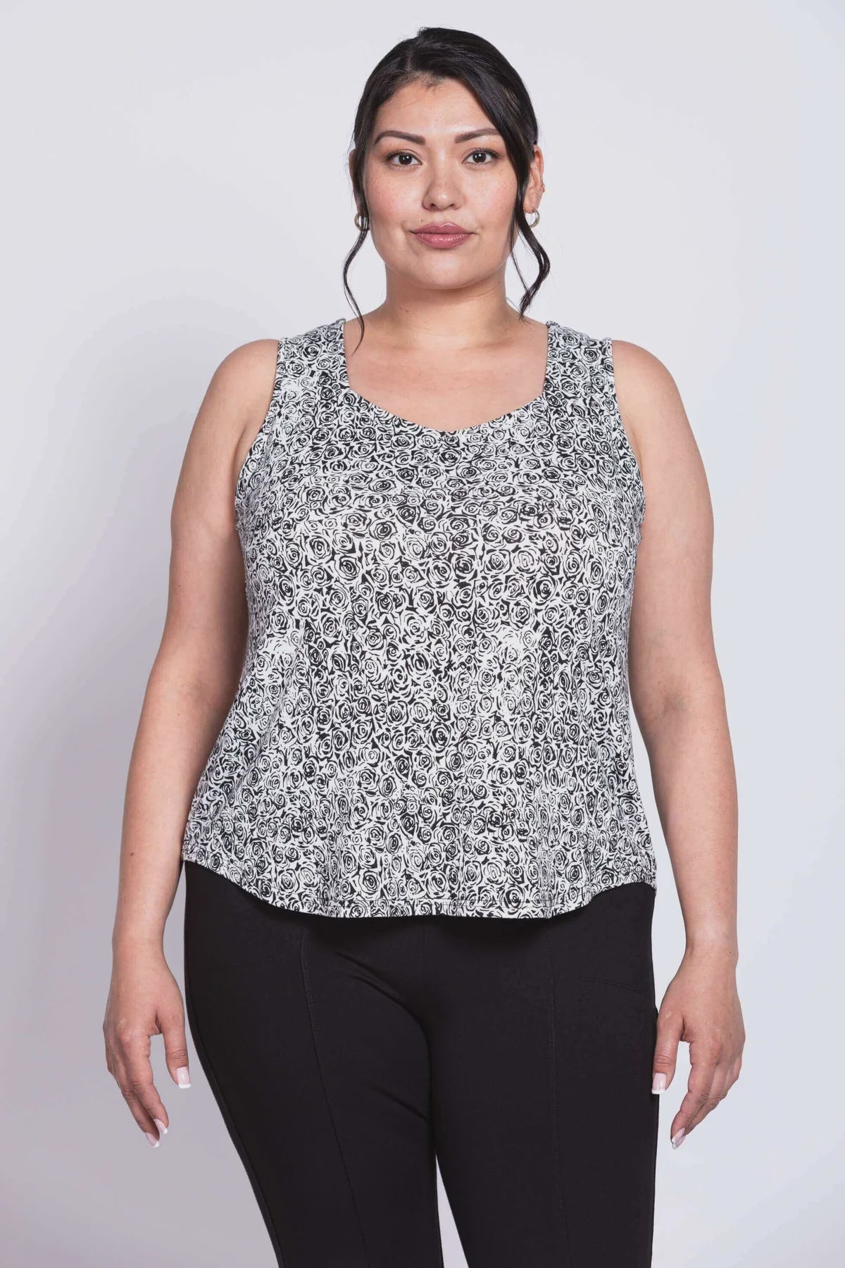 Blue Sky Ritzy Tank -BW Rosette – In Full Swing