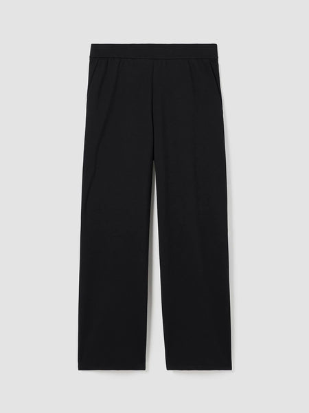 Eileen Fisher Washable Ponte Wide Leg-Black