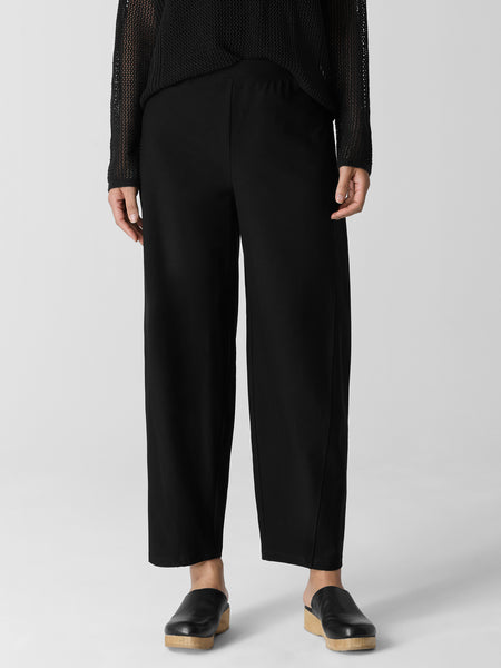 Eileen Fisher Washable Stretch Crepe Lantern Pant- Black