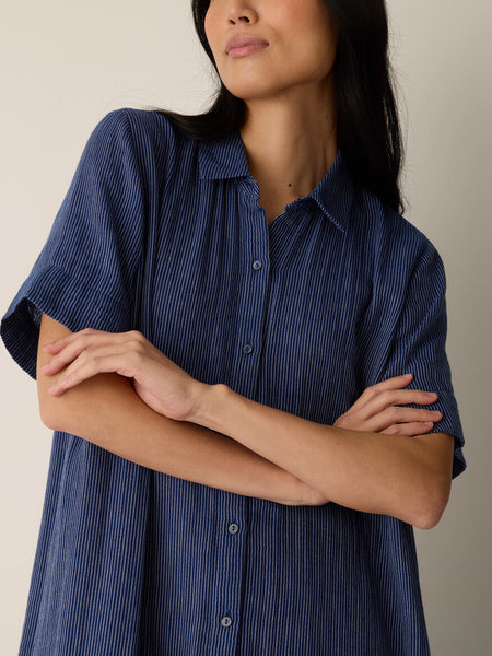 Eileen Fisher Cotton Gauze Stripe Dress- Deep Dive