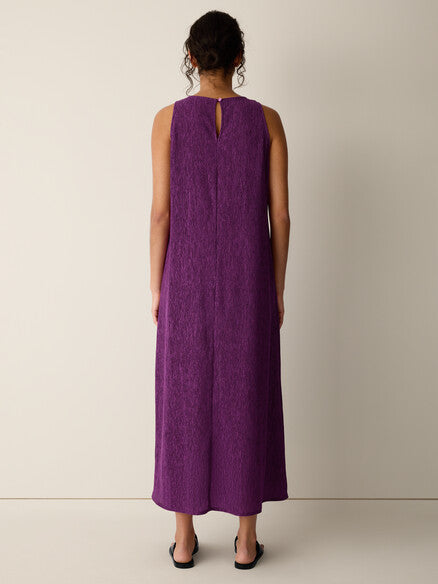 Eileen Fisher Plisse Maxi Dress- African Violet
