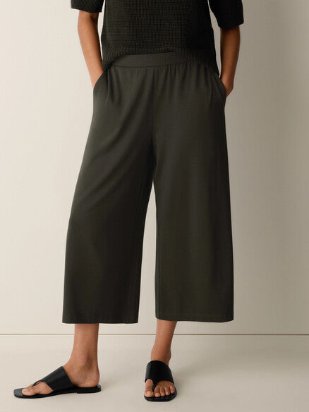 Eileen Fisher Jersey Knit Culotte- Seaweed