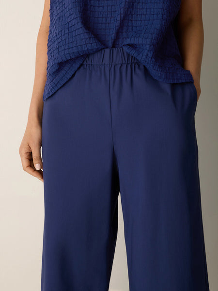 Eileen Fisher Cotton Poplin Wide Leg Pant-Deep Dive