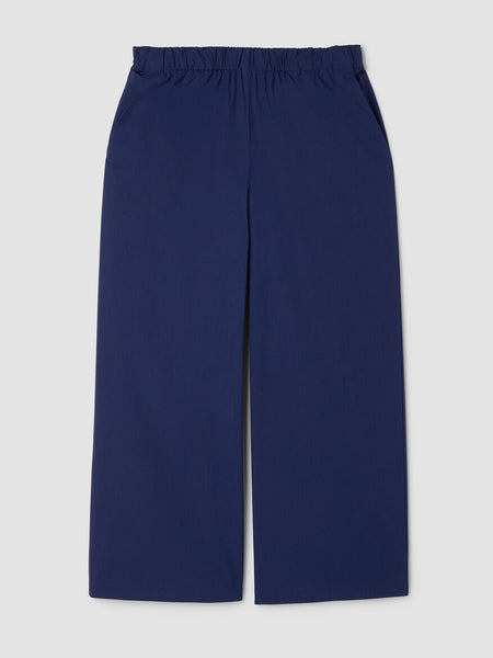 Eileen Fisher Cotton Poplin Wide Leg Pant-Deep Dive