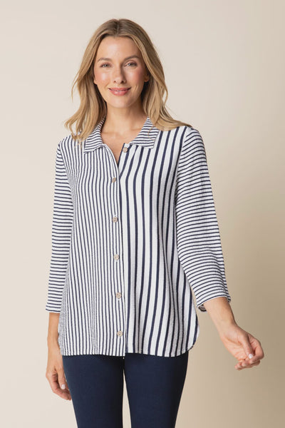 Habbitat Earn Your Stripes Next in Line Shirt-Navy