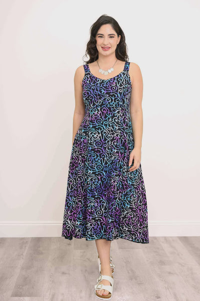 Blue Sky Shauna Dress- Coral Fantasy