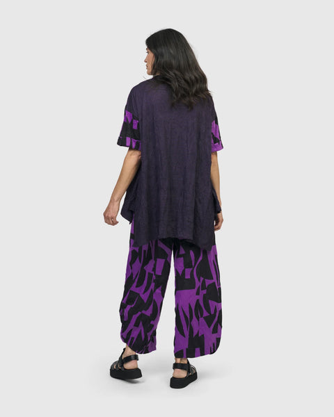 Alembika Fractal Trapeze Top - Violet