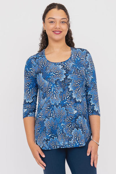 Blue Sky Jazz Tunic- Cobalt Fossil