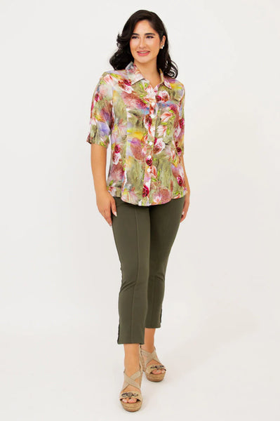 Blue Sky Bamboo Linen Lorine Blouse-Norwich