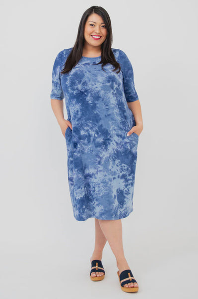 Blue Sky Olivia Dress- Tie Dye