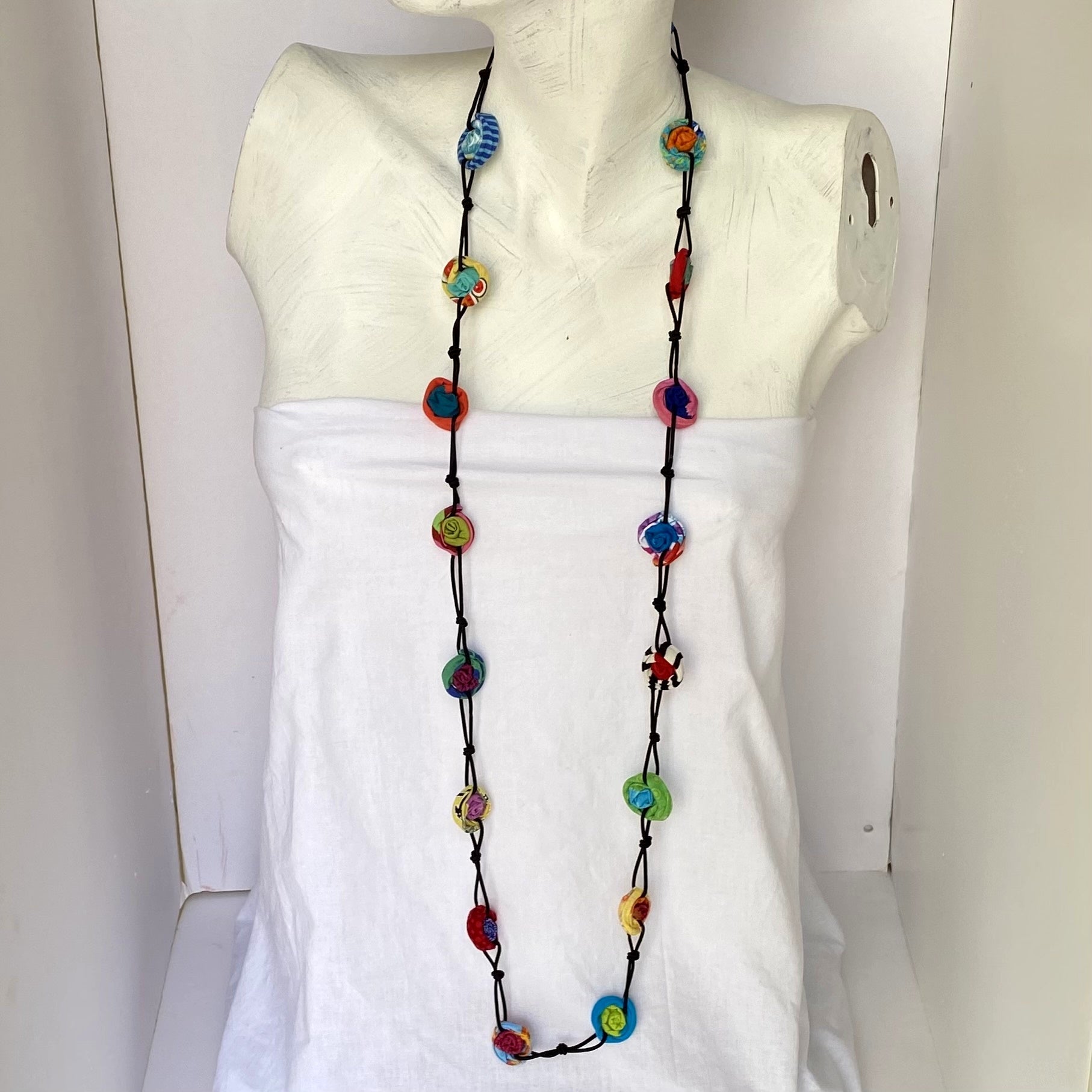 Ficklesticks Necklace -  Knotted Millefiori