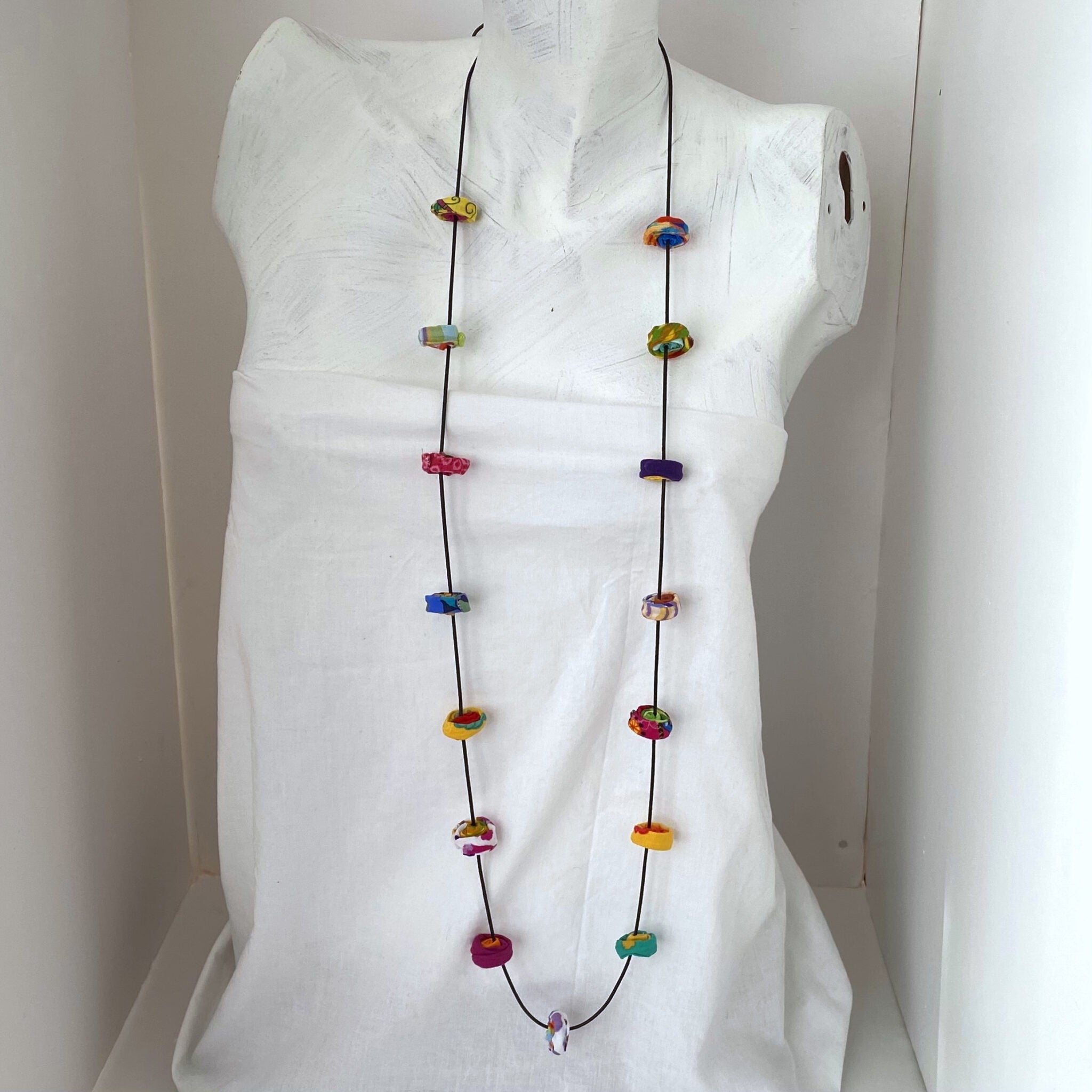 Ficklesticks Necklace - Millefiori Slider Multicolor