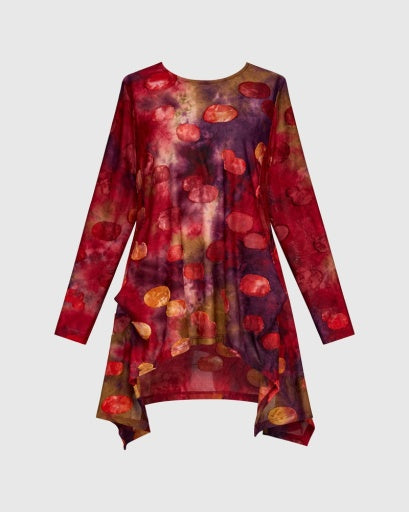 Alembika Ringmaster Handkerchief Top, Berry Mix