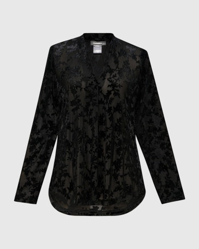 Alembika Cut Velvet Top-Nocturne