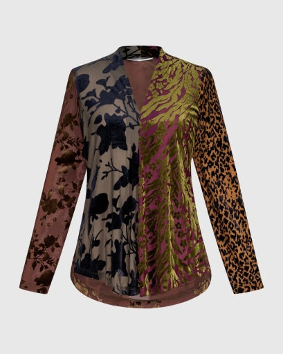 Alembika Dolcezza V-Neck Top, Jewel Multi