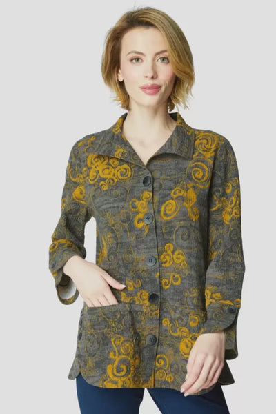 Habitat Pucker Weave Museum Jacket-Black