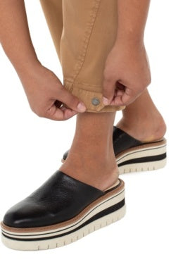 Liverpool Utility Crop with Tab Hem- Camel