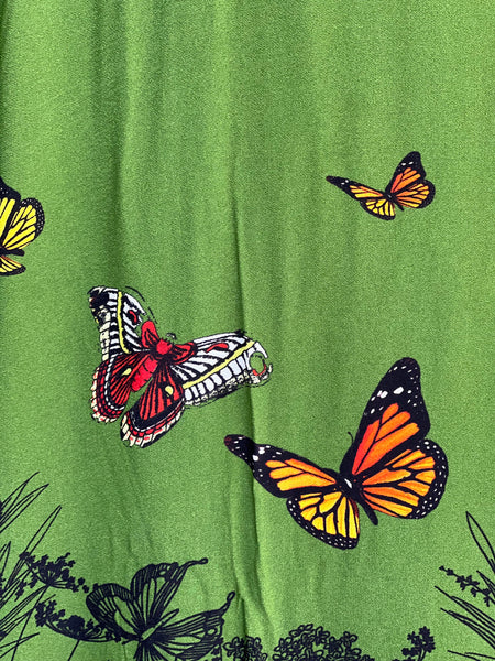 Citron Open Front Kimono- Wild Field Butterfly
