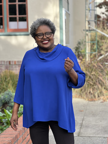 Sydney Project Airflow Cowl Tunic- Royal