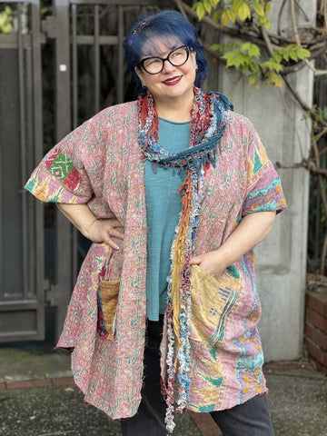 Jaded Gypsy Kantha Short Kimono-#4