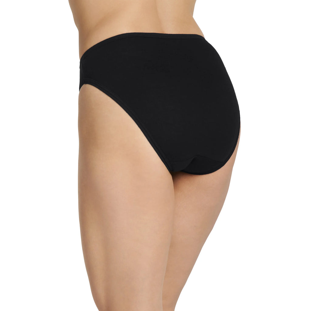 New Jockey Women's size 9 Underwear Elance Cotton Briefs 3 Pack Black Gray