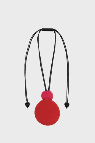 Prue by Ziska Diana Pendent- Red/Pink