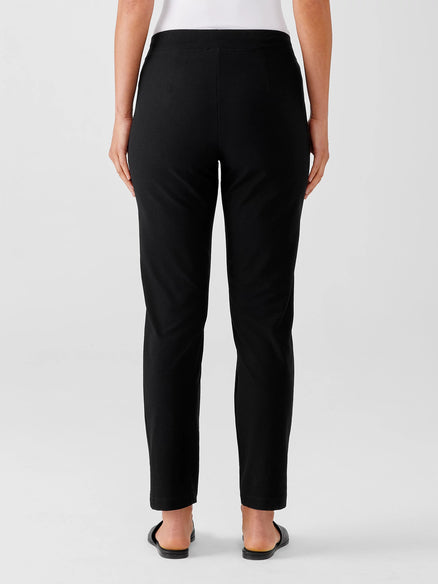 Eileen Fisher Stretch Crepe Slim Ankle Pant-Black – In Full Swing