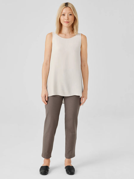 Eileen Fisher Stretch Crepe Ankle Pant-Cobblestone