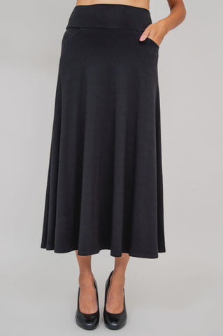 Blue Sky Gillian Skirt- Black Bamboo