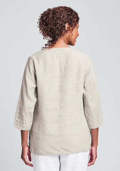 Flax V Pullover- Natural